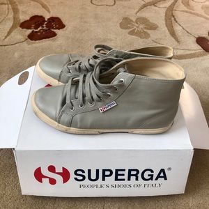 Superga x Madewell Leather Hightop Sneakers